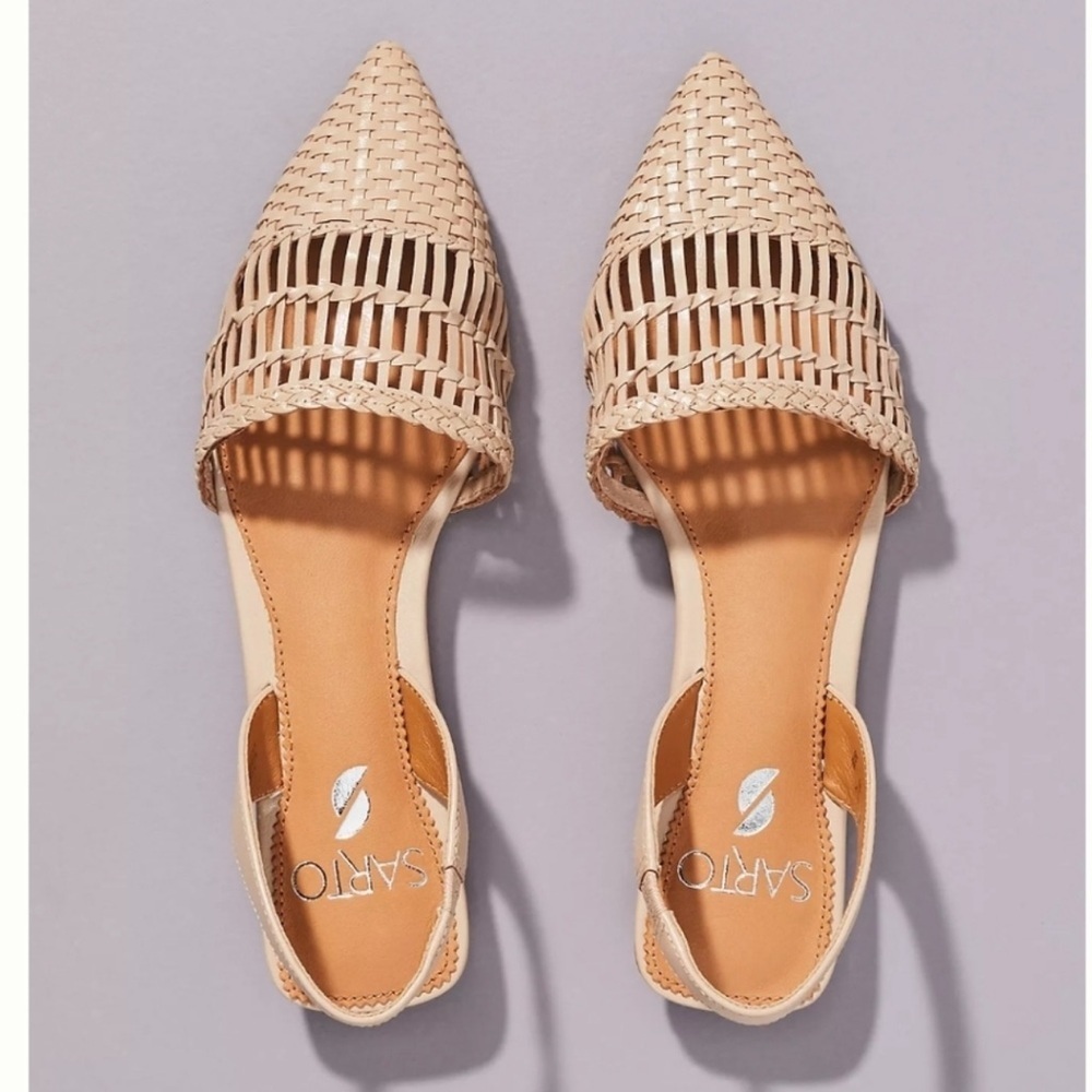SARTO By Franco Sarto Tan Woven Flats